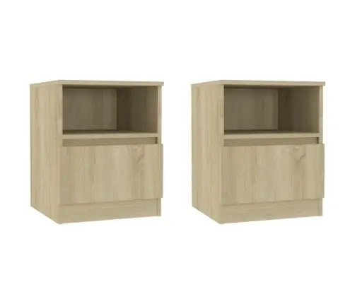 Öökapid 2 Tk, Sonoma Tamm, 40X40X50 cm Tehispuit