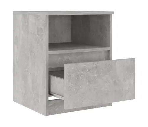 Naktsskapīši, 2 Gab. Betona Pelēki 40X40X50Cm Inženierijas Koks Vidaxl