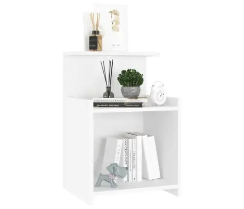 Öökapid 2 Tk, Valge, 40X35X60 cm Tehispuit