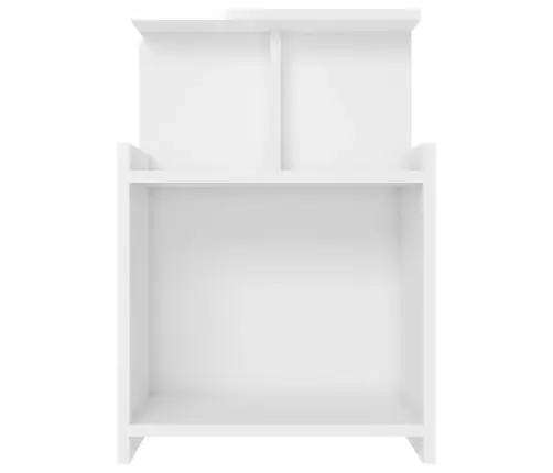 Naktsskapītis, Spīdīgi Balts, 40X35X60 Cm, Inženierijas Koks Vidaxl