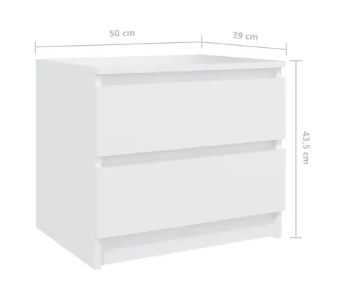 Öökapp, Valge, 50X39X43,5 cm Tehispuit