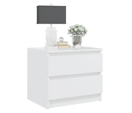Naktsskapīši, 2 Gab., Balti, 50X39X43,5 Cm, Inženierijas Koks Vidaxl