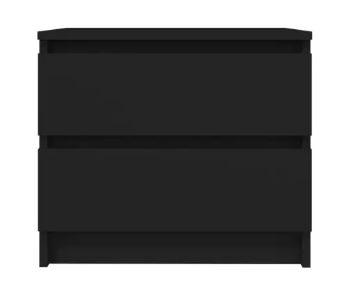 Naktinė Spintelė, Juoda, 50X39X43,5cm Apdirbta Mediena