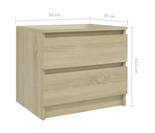 Öökapp, Sonoma Tamm, 50 X 39 X 43,5 cm Tehispuit