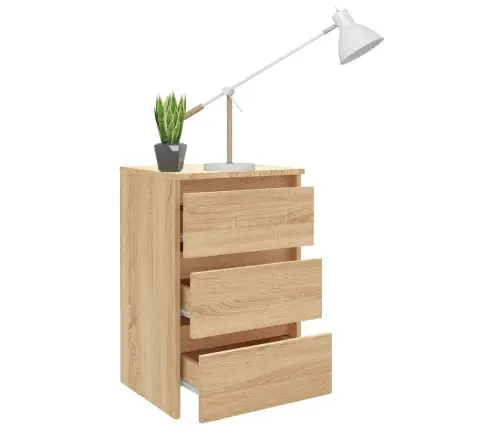 Naktinės Spintelės, 2Vnt., Ąžuolo, 40X35X62,5cm Mediena Naktinės Spintelės, 2Vnt., Ąžuolo, 40X35X62,5cm Mediena