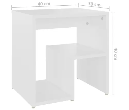 Öökapp, Valge, 40 X 30 X 40 cm Tehispuit