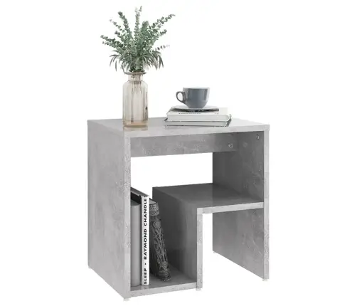 Naktsskapītis, Betona Pelēks, 40X30X40 Cm, Inženierijas Koks Vidaxl