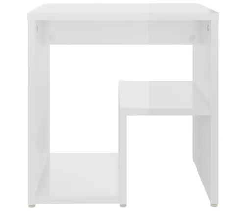 Naktinės Spintelės, 2Vnt., Baltos, 40X30X40cm Apdirbta Mediena