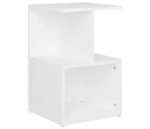 Naktsskapītis, Balts, 35X35X55 Cm, Inženierijas Koks Vidaxl