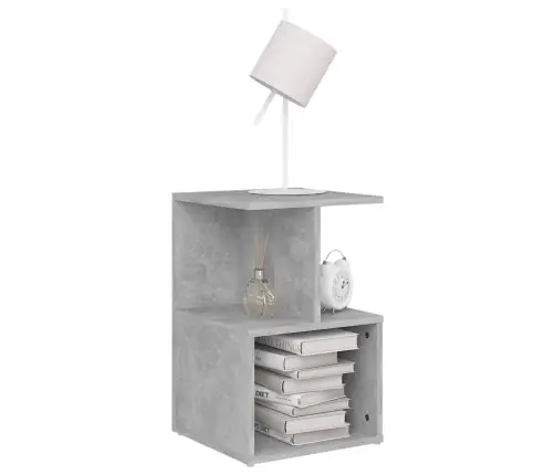 Naktsskapītis, Betona Pelēks, 35X35X55 Cm, Inženierijas Koks Vidaxl