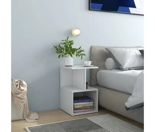Naktinės Spintelės, 2Vnt., Baltos, 35X35X55cm Apdirbta Mediena
