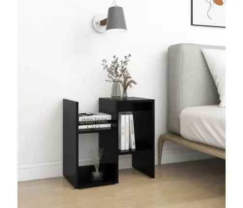 Naktsskapītis, Melns, 50X30X51,5 Cm, Inženierijas Koks Vidaxl