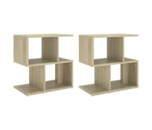 Naktsskapīši, 2 Gab., 50X30X51,5Cm, Ozolkoka, Inženierijas Koks Vidaxl