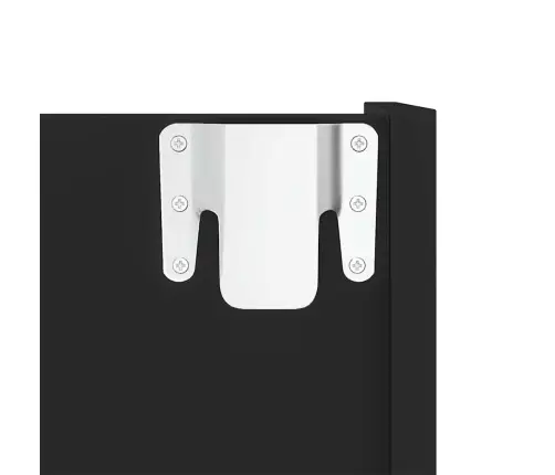 Sieninė Spintelė Batams, Juoda, 60X18X60cm Apdirbta Mediena