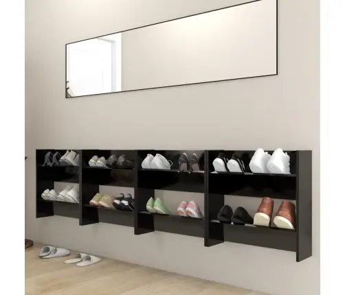 Seina Kingakapid 4 Tk, Must, 60 X 18 X 60 cm Tehispuit