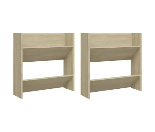 Seina Kingakapid 2 Tk,Sonoma Tamm, 60X18X60 cm Puitlaastplaat