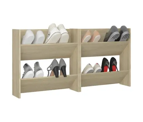 Seina Kingakapid 2 Tk,Sonoma Tamm, 60X18X60 cm Puitlaastplaat