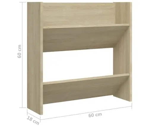 Seina Kingakapid 2 Tk,Sonoma Tamm, 60X18X60 cm Puitlaastplaat