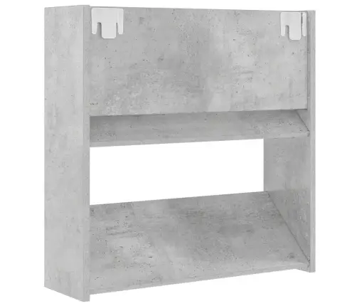 Sienas Apavu Plaukts, Betona Pelēks, 60X18X60 Cm, Skaidu Plātne Vidaxl
