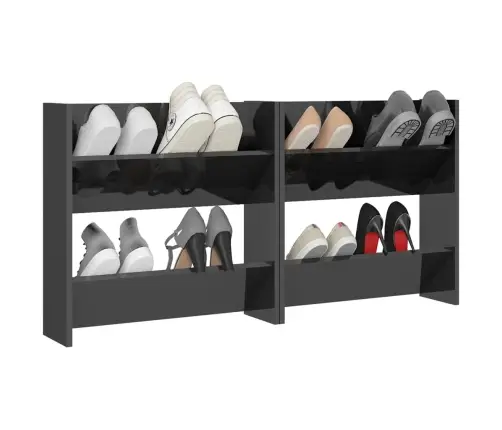 Sienas Plaukti, 2 Gab., Pelēki, 60X18X60 Cm, Inženierijas Koks Vidaxl