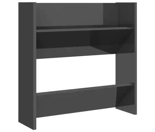 Sienas Plaukti, 2 Gab., Pelēki, 60X18X60 Cm, Inženierijas Koks Vidaxl