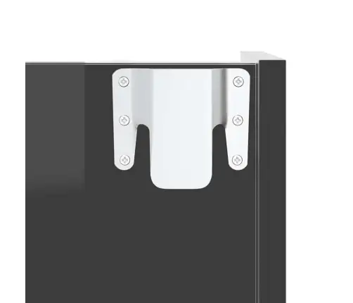 Seina Kingakapp 4 Tk Kõrgläikega Valge 60X18X60 Tehispuit