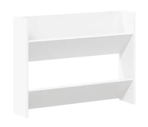 Sieninė Spintelė Batams, Balta, 80X18X60cm Apdirbta Mediena