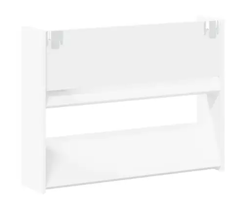 Sieninė Spintelė Batams, Balta, 80X18X60cm Apdirbta Mediena