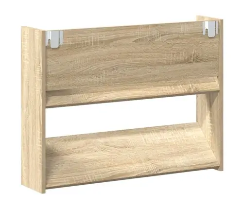 Sienas Plaukti, 2 Gab., Ozolkoka, 80X18X60Cm, Skaidu Plātne Vidaxl