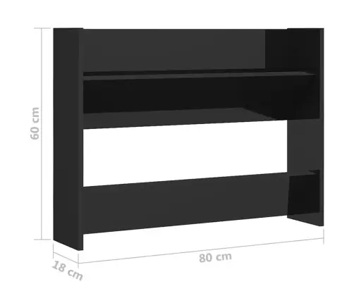 Seina Kingakapp, Must, 80 X 18 X 60 cm Tehispuit