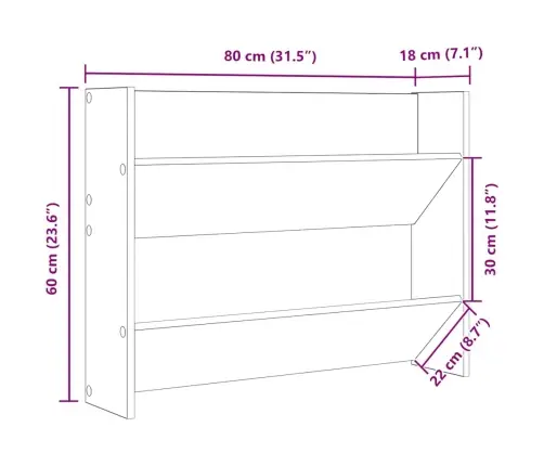 Sieninės Spintelės Batams, 2Vnt., Pilkos, 80X18X60cm Mediena