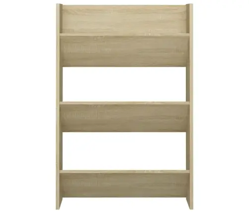 Sienas Apavu Plaukts, Ozolkoka, 60X18X90 Cm, Skaidu Plātne Vidaxl