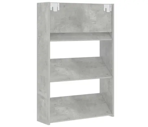 Sienas Apavu Plaukts, Betona Pelēks, 60X18X90 Cm, Skaidu Plātne Vidaxl