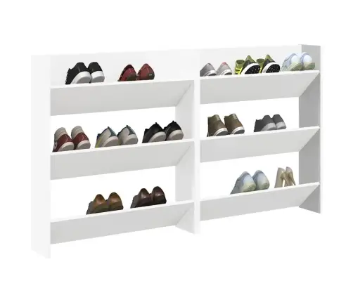 Seina Kingakapp 2 Tk, Valge, 80 X 18 X 90 cm Puitlaastplaat