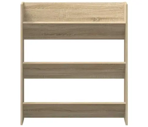 Sienas Apavu Plaukts, Ozolkoka, 80X18X90 Cm, Inženierijas Koks Vidaxl