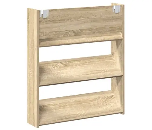 Sienas Apavu Plaukts, Ozolkoka, 80X18X90 Cm, Inženierijas Koks Vidaxl