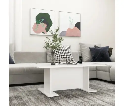 Kavos Staliukas, Baltas, 103,5X60X40cm Apdirbta Mediena