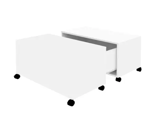 Kavos Staliukas, Baltos Spalvos, 75X75X38cm Mdp