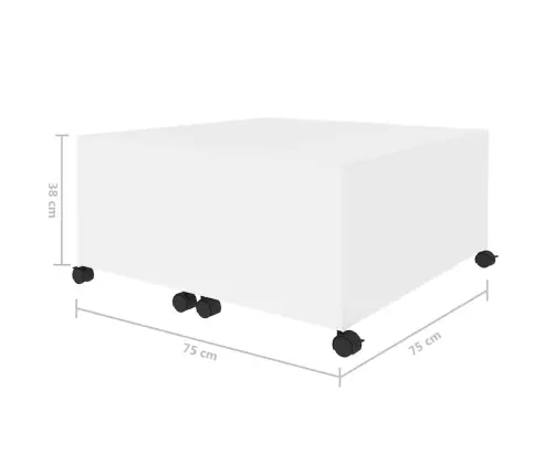 Kavos Staliukas, Baltos Spalvos, 75X75X38cm Mdp