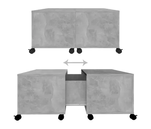 Kohvilaud, Betoonhall, 75 X 75 X 38 cm Puitlaastplaat Kohvilaud, Betoonhall, 75 X 75 X 38 cm Puitlaastplaat