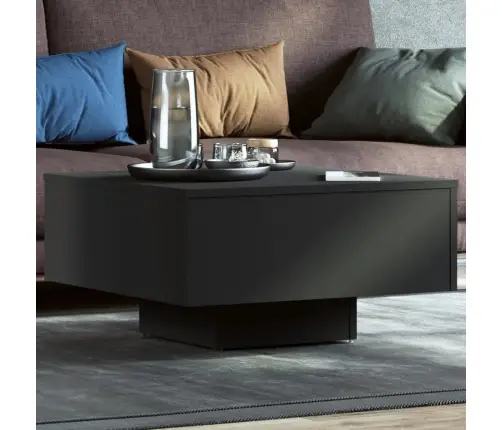 Kohvilaud, Must, 60 X 60 X 31,5 cm Tehispuit