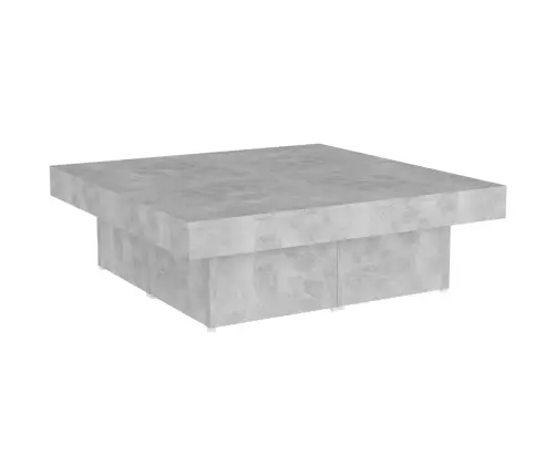 Kavos Staliukas, Betono Pilkas, 90X90X28cm Apdirbta Mediena