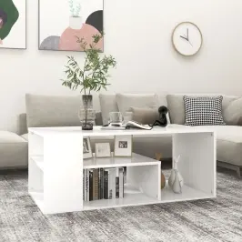 Kafijas Galdiņš, Balts, 100X50X40 Cm, Inženierijas Koks Vidaxl