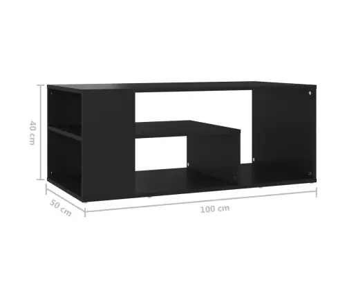 Kavos Staliukas, Juodos Spalvos, 100X50X40cm Apdirbta Mediena