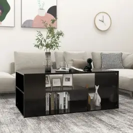 Kafijas Galdiņš, Melns, 100X50X40 Cm, Inženierijas Koks Vidaxl