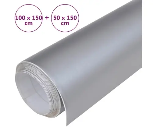 Automobilio Plėvelės, 2Vnt., Sidabrinės, 100X150Cm+50X150Cm