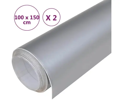 Automobilio Plėvelės, 2Vnt., Matinės Sidabrinės, 100X150Cm