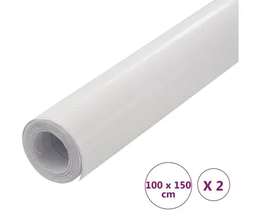 Automašīnu Plēves, 2 Gab., 4D, Baltas, 100X150 Cm Vidaxl