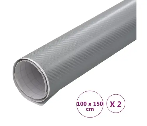 Autokile 2 Tk, 4D, Hõbedane, 100 X 150 Cm