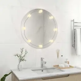 Seinapeegel Led-Tuledega, Ümar, Klaas